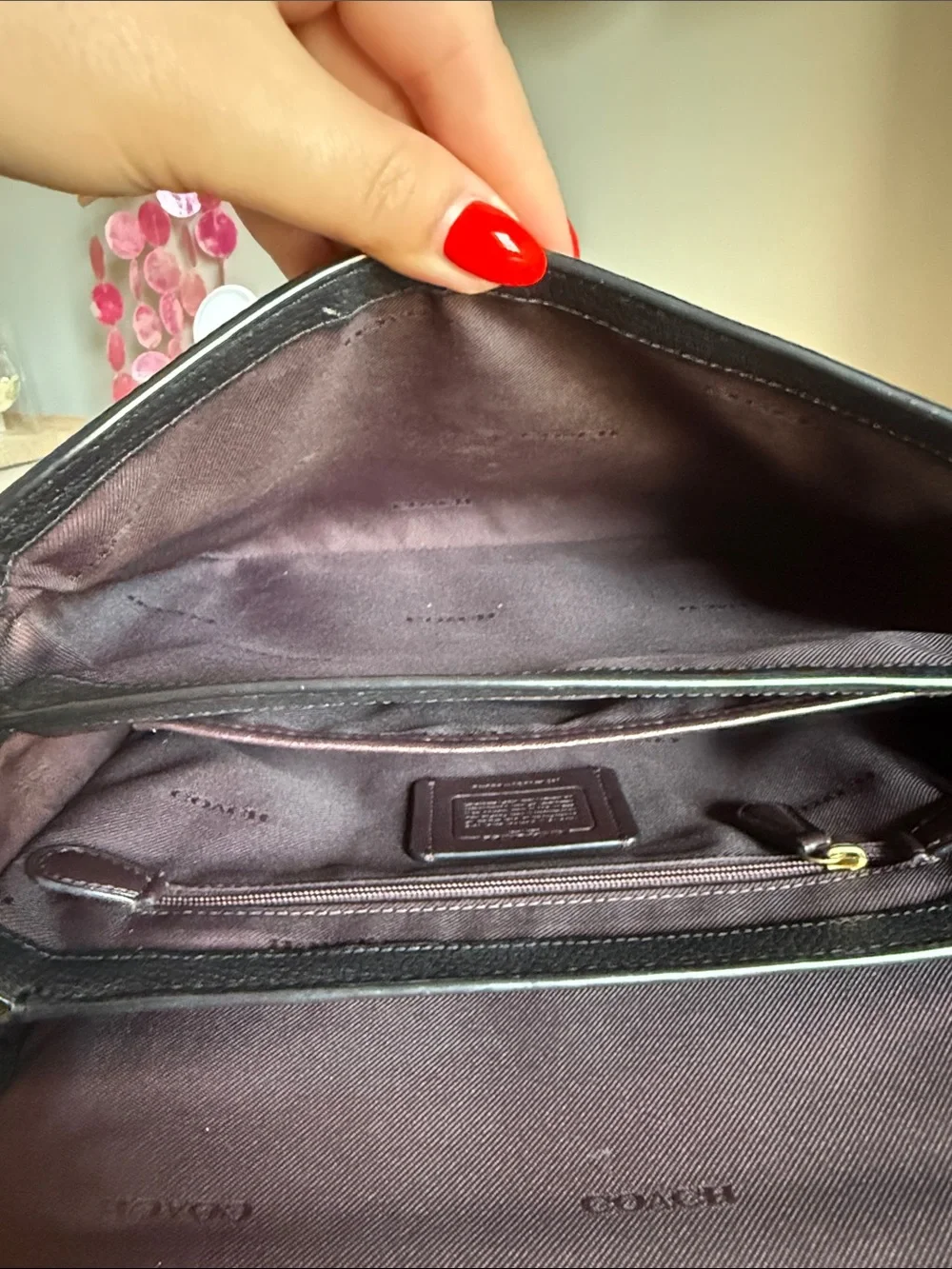 Coach Cassie Black Pebbled Leather Crossbody with Gold Turnlock